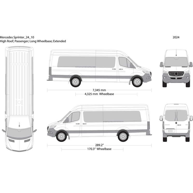 2024 Mercedes Sprinter V10 Vehicle Wrap Template