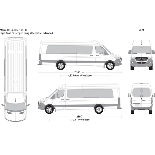 2024 Mercedes Sprinter V10 Vehicle Wrap Template