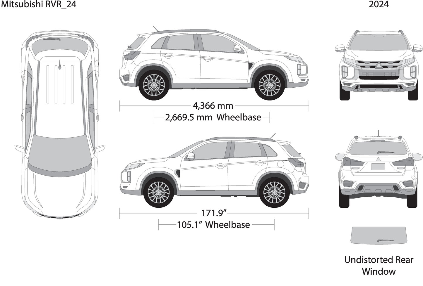 2024 Mitsubishi Rvr V24 Vehicle Wrap Template
