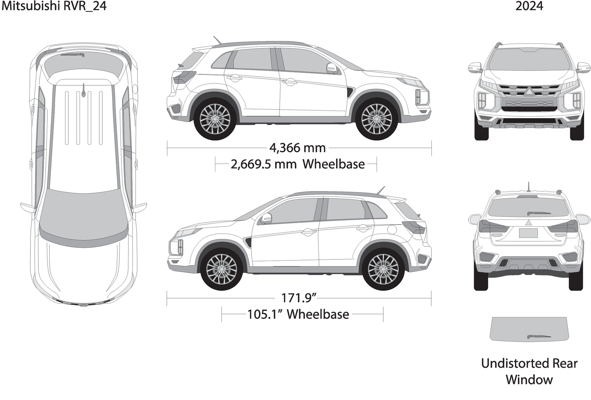 2024 Mitsubishi Rvr V24 Vehicle Wrap Template