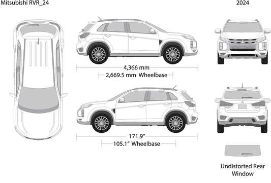 2024 Mitsubishi Rvr V24 Vehicle Wrap Template