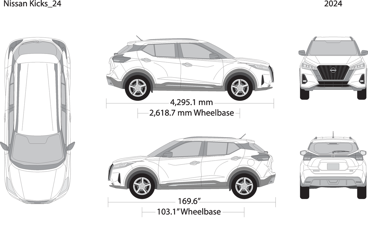 2024 Nissan Kicks V24 Vehicle Wrap Template