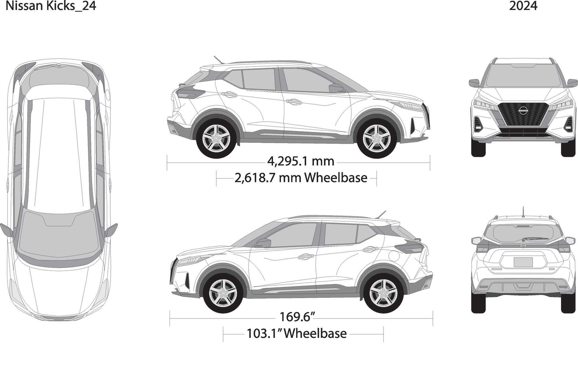 2024 Nissan Kicks V24 Vehicle Wrap Template
