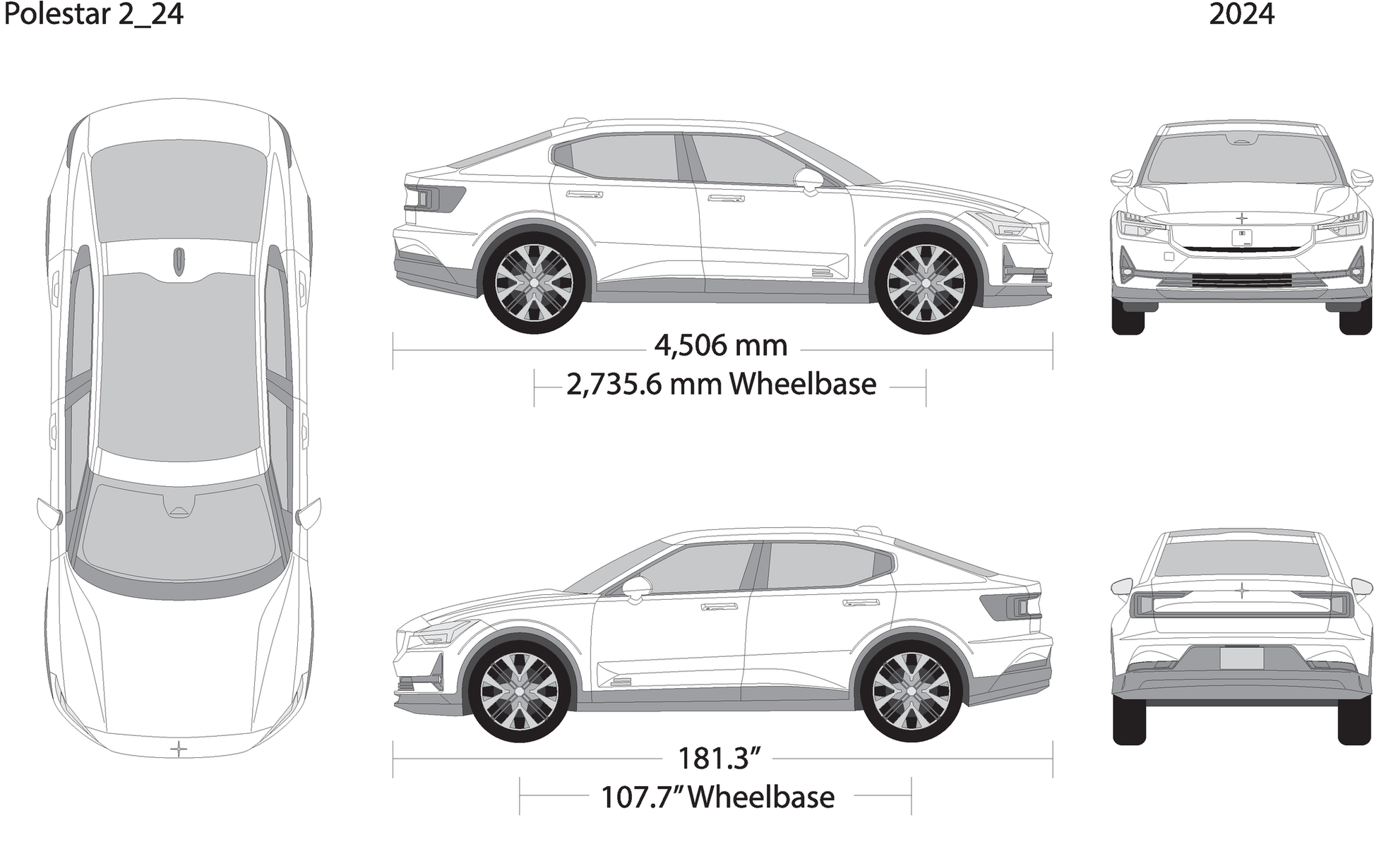 2024 Polestar Polestar 2 V24 Vehicle Wrap Template
