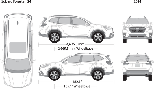 2024 Subaru Forester V24 Vehicle Wrap Template