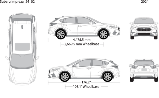 2024 Subaru Impreza V02 Vehicle Wrap Template