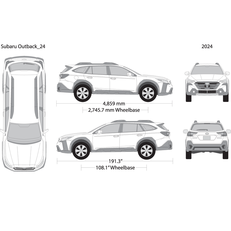2024 Subaru Outback V24 Vehicle Wrap Template