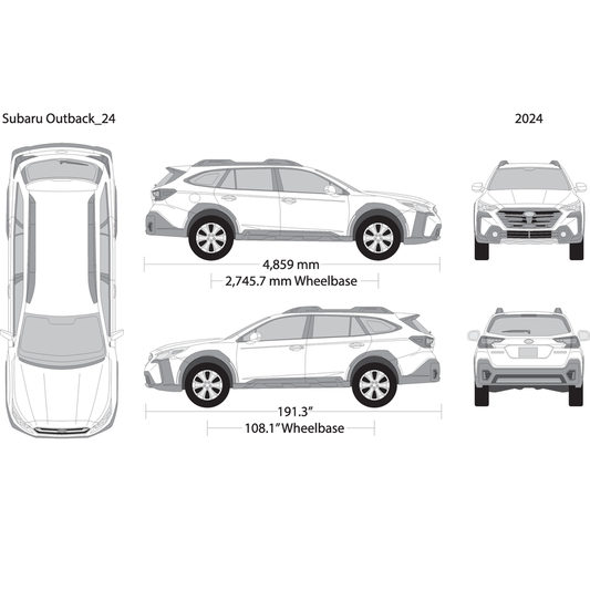 2024 Subaru Outback V24 Vehicle Wrap Template
