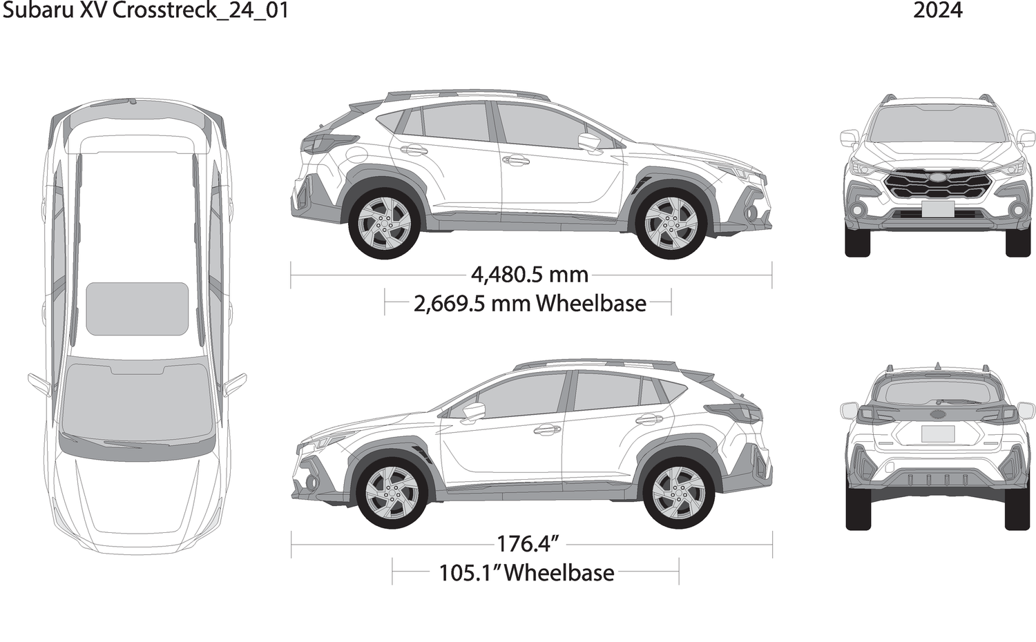 2024 Subaru Xv Crosstrek V01 Vehicle Wrap Template