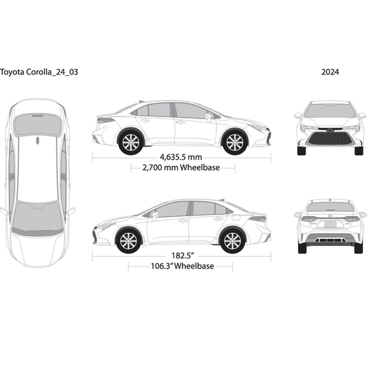 2024 Toyota Corolla V03 Vehicle Wrap Template