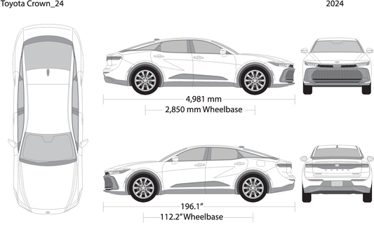2024 Toyota Crown V24 Vehicle Wrap Template