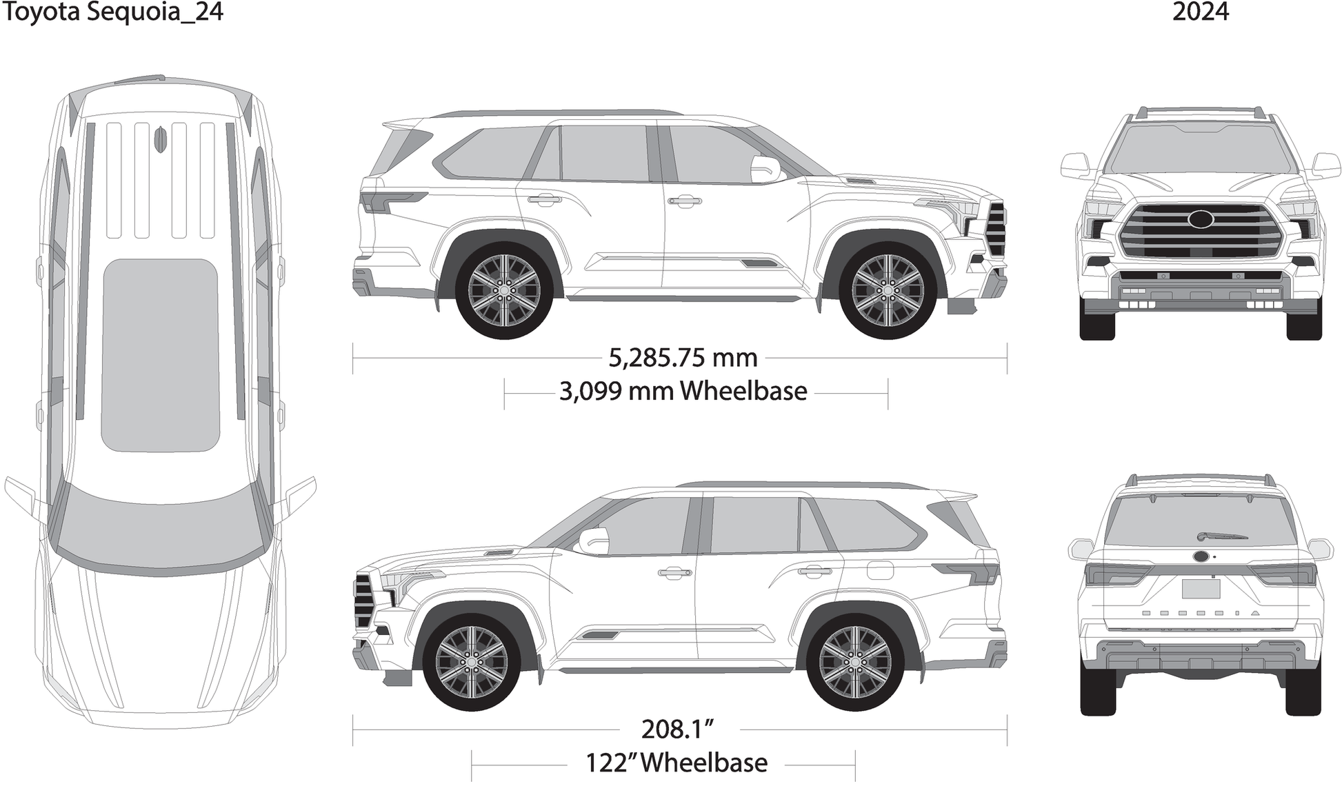 2024 Toyota Sequoia V24 Vehicle Wrap Template