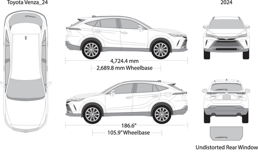 2024 Toyota Venza V24 Vehicle Wrap Template