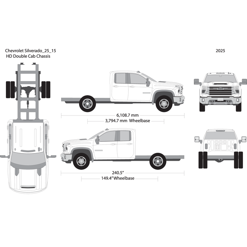 2025 Chevy Silverado 2500 3500 Hd V15 Vehicle Wrap Template