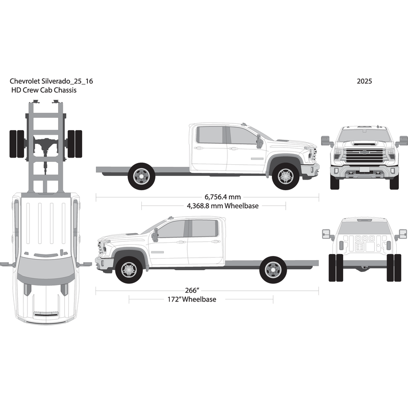 2025 Chevy Silverado 2500 3500 Hd V16 Vehicle Wrap Template