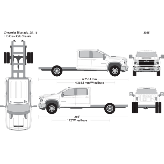2025 Chevy Silverado 2500 3500 Hd V16 Vehicle Wrap Template