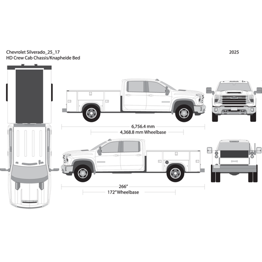 2025 Chevy Silverado 2500 3500 Hd V17 Vehicle Wrap Template