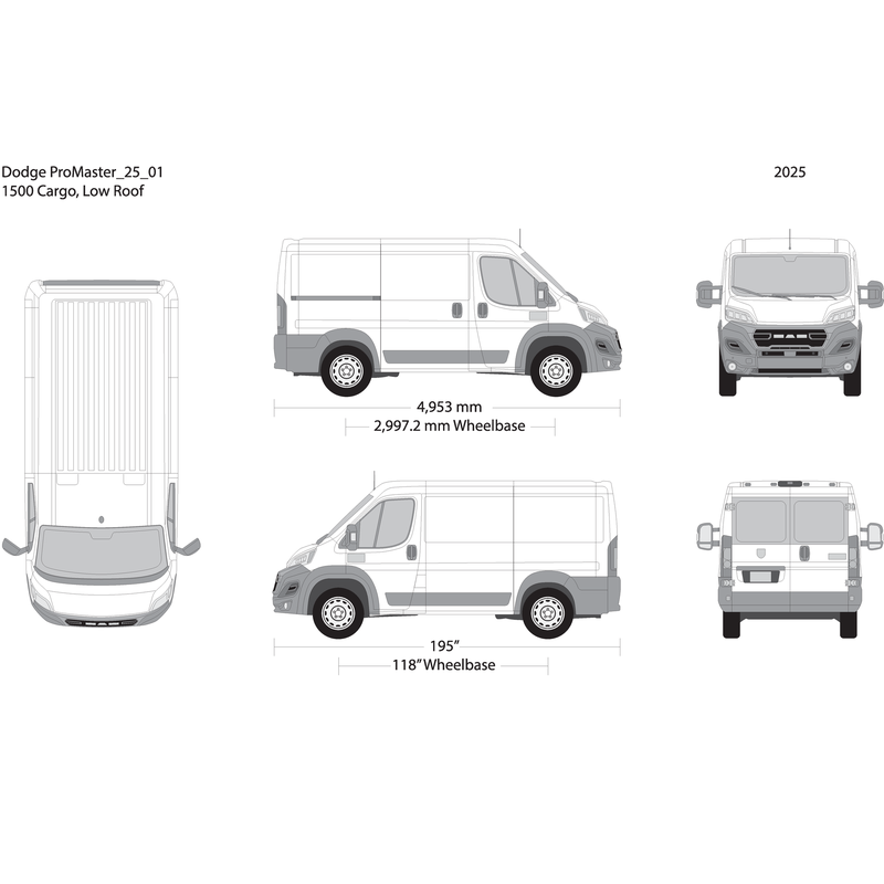 2025 Dodge Promaster V01 Vehicle Wrap Template
