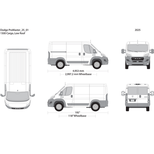 2025 Dodge Promaster V01 Vehicle Wrap Template