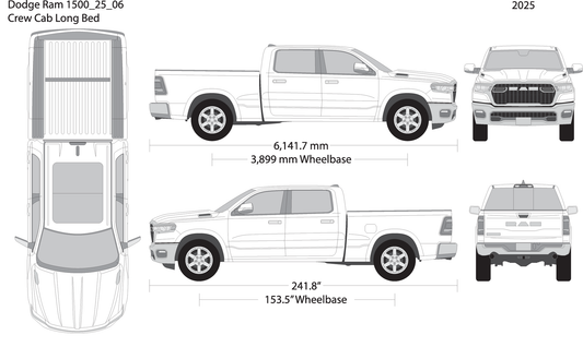 2025 Dodge Ram 1500 V06 Vehicle Wrap Template