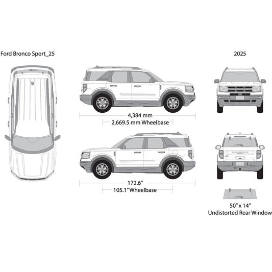 2025 Ford Bronco Sport V25 Vehicle Wrap Template
