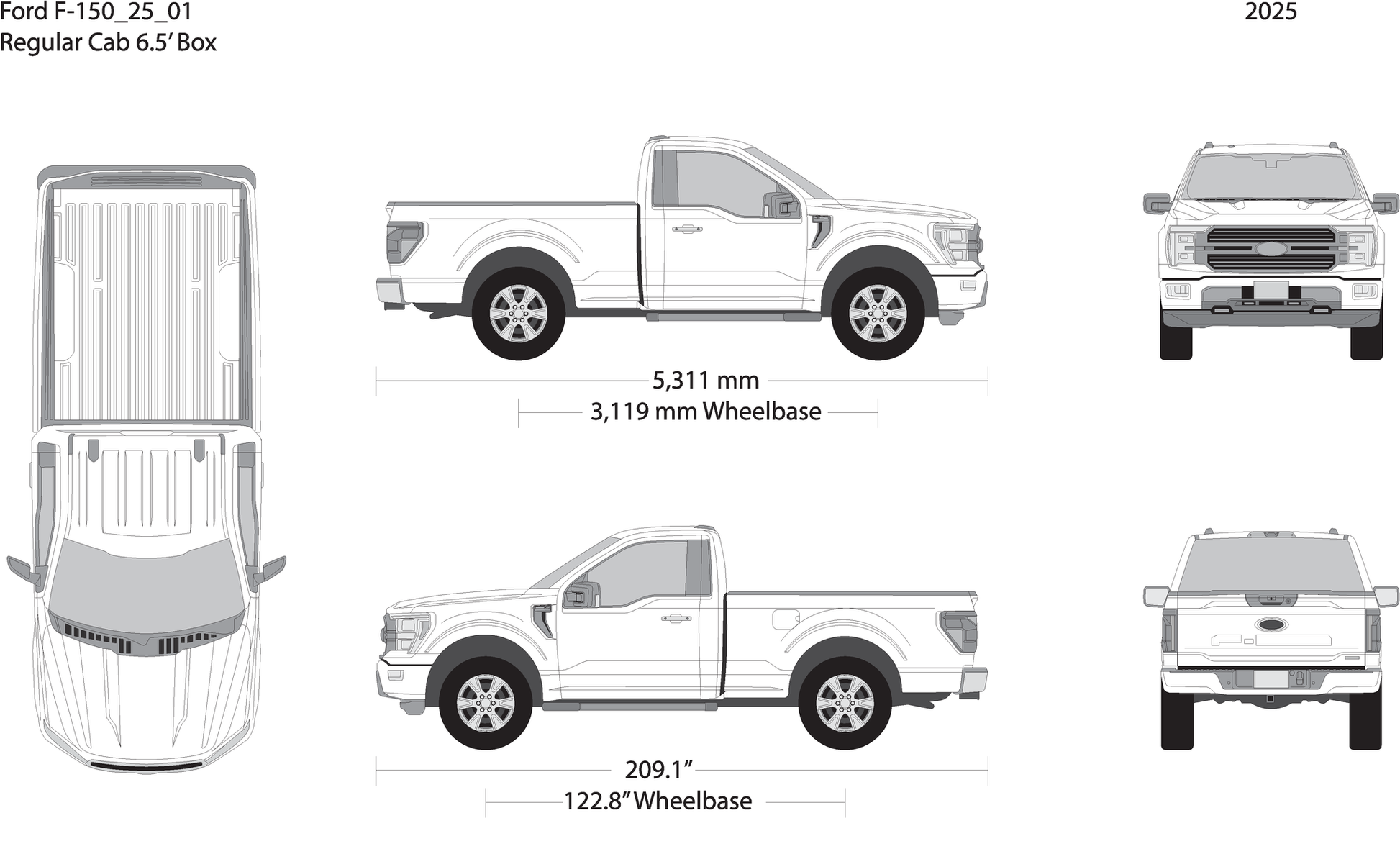 2025 Ford F 150 V01 Vehicle Wrap Template
