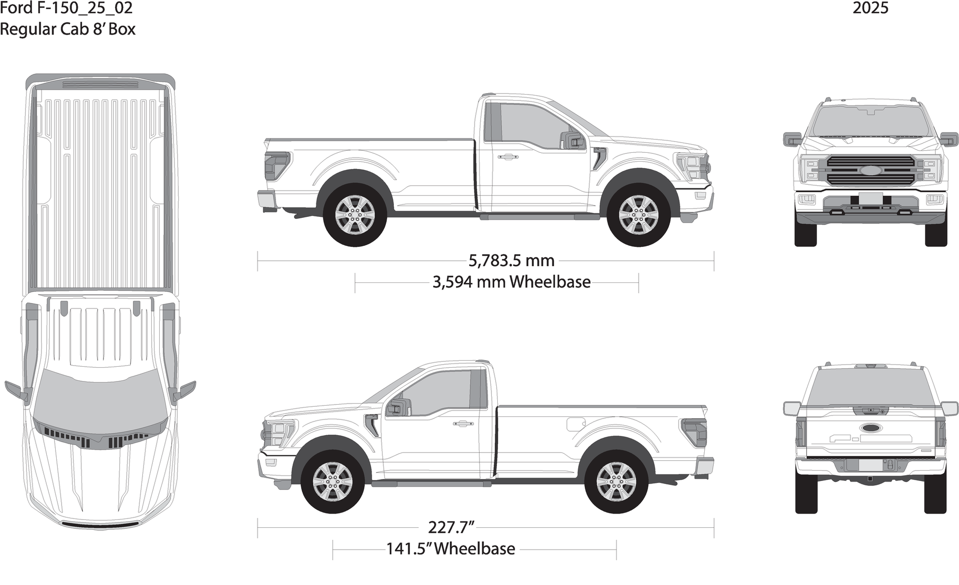 2025 Ford F 150 V02 Vehicle Wrap Template