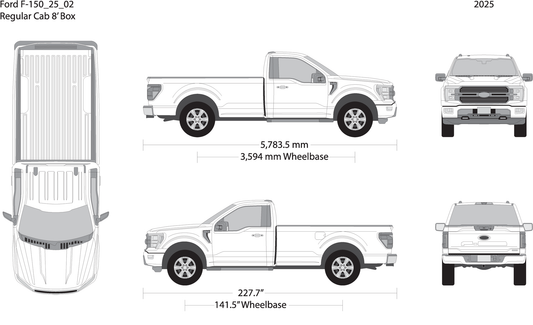 2025 Ford F 150 V02 Vehicle Wrap Template