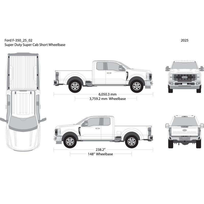 2025 Ford F 350 V02 Vehicle Wrap Template