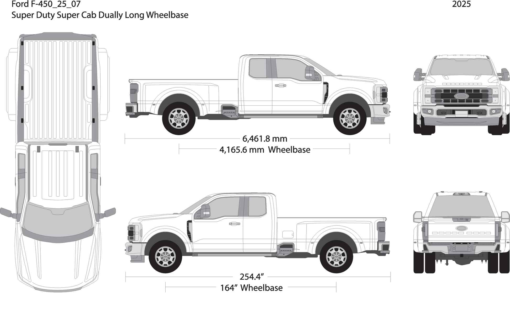 2025 Ford F 450 V07 Vehicle Wrap Template