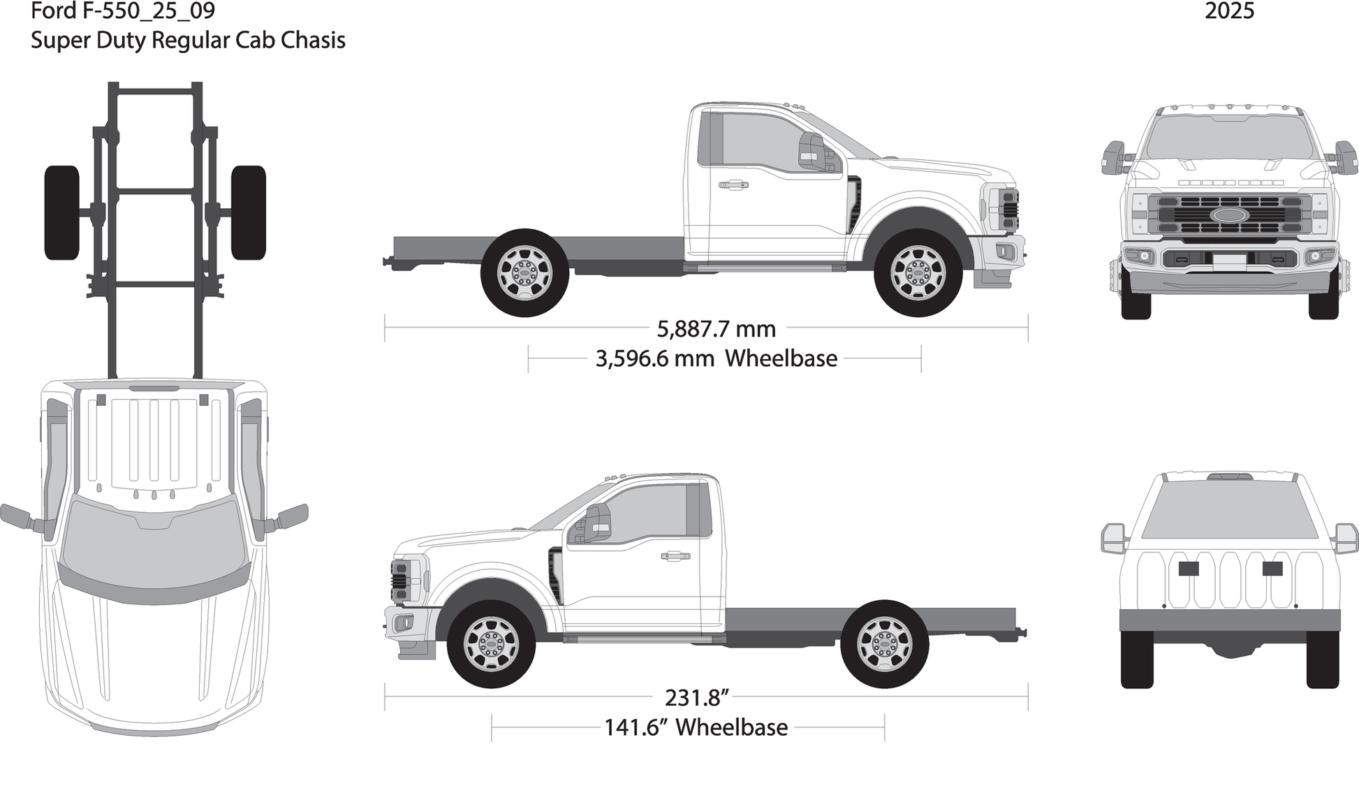 2025 Ford F 550 V09 Vehicle Wrap Template