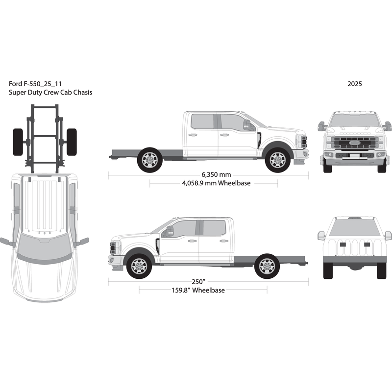 2025 Ford F 550 V11 Vehicle Wrap Template