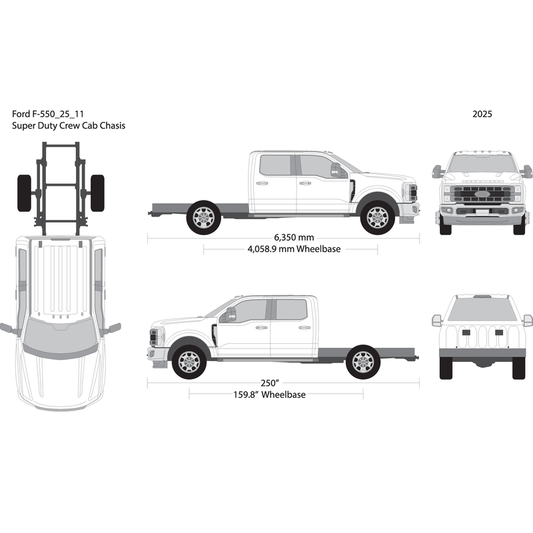 2025 Ford F 550 V11 Vehicle Wrap Template