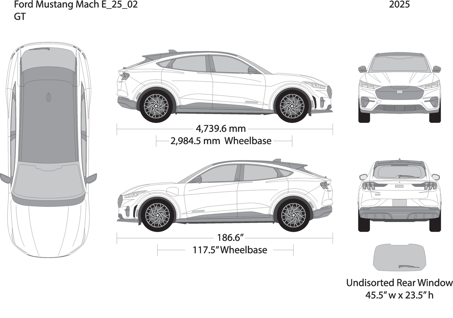 2025 Ford Mustang Mach E V02 Vehicle Wrap Template