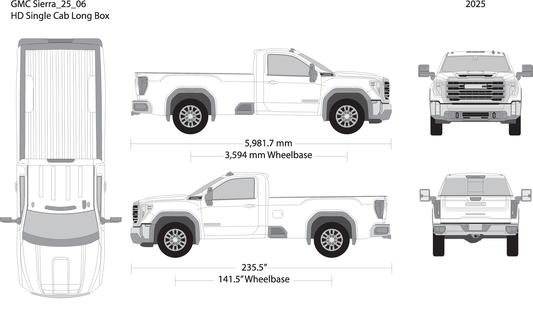 2025 Gmc Sierra 2500 3500 Hd V06 Vehicle Wrap Template