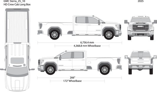 2025 Gmc Sierra 2500 3500 Hd V10 Vehicle Wrap Template