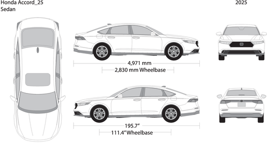 2025 Honda Accord Sedan V25 Vehicle Wrap Template