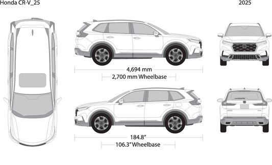 2025 Honda Cr V V25 Vehicle Wrap Template