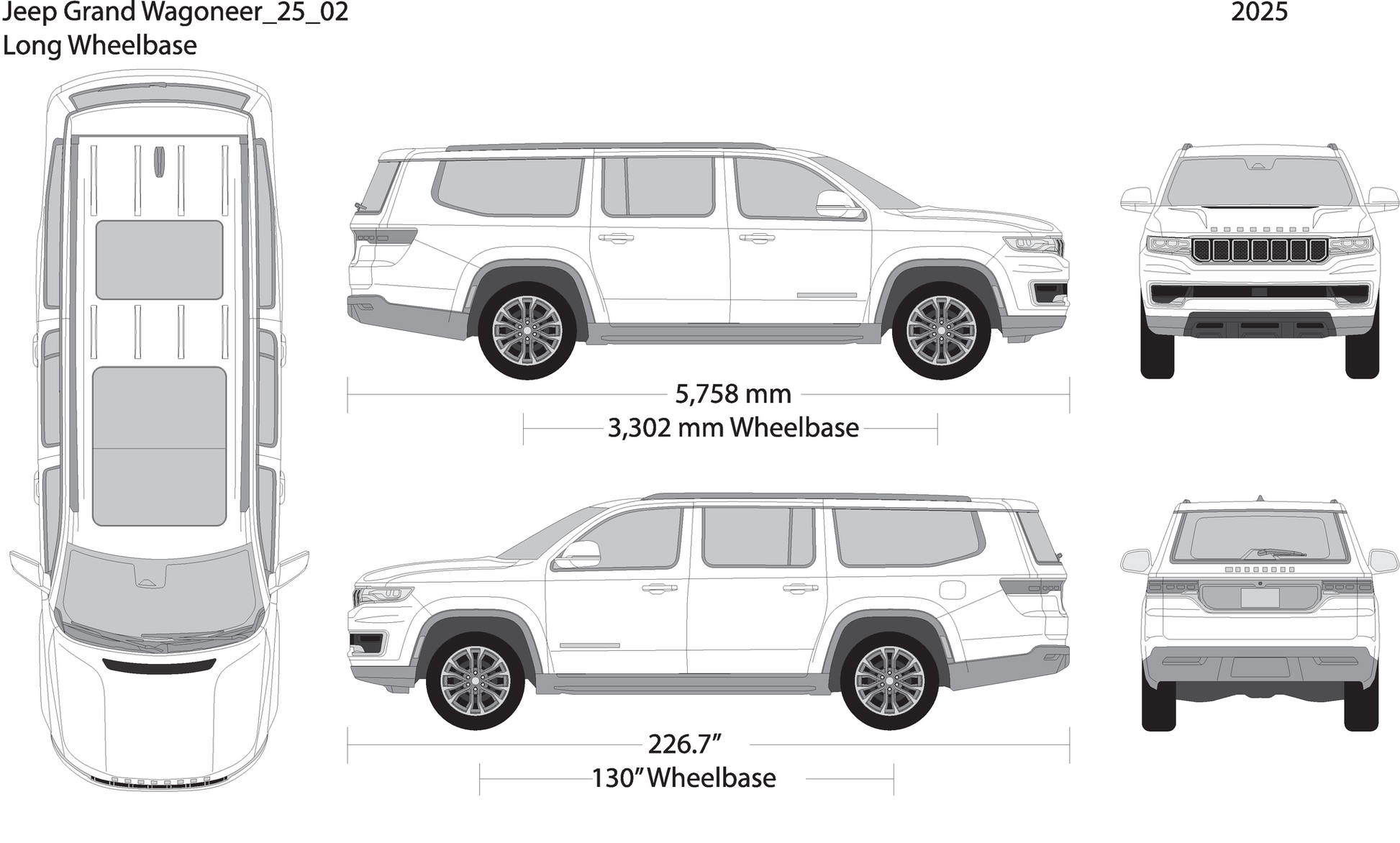 2025 Jeep Grand Wagoneer V02 Vehicle Wrap Template