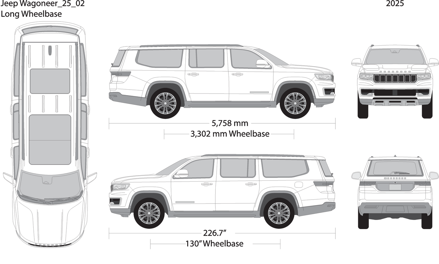 2025 Jeep Wagoneer V02 Vehicle Wrap Template