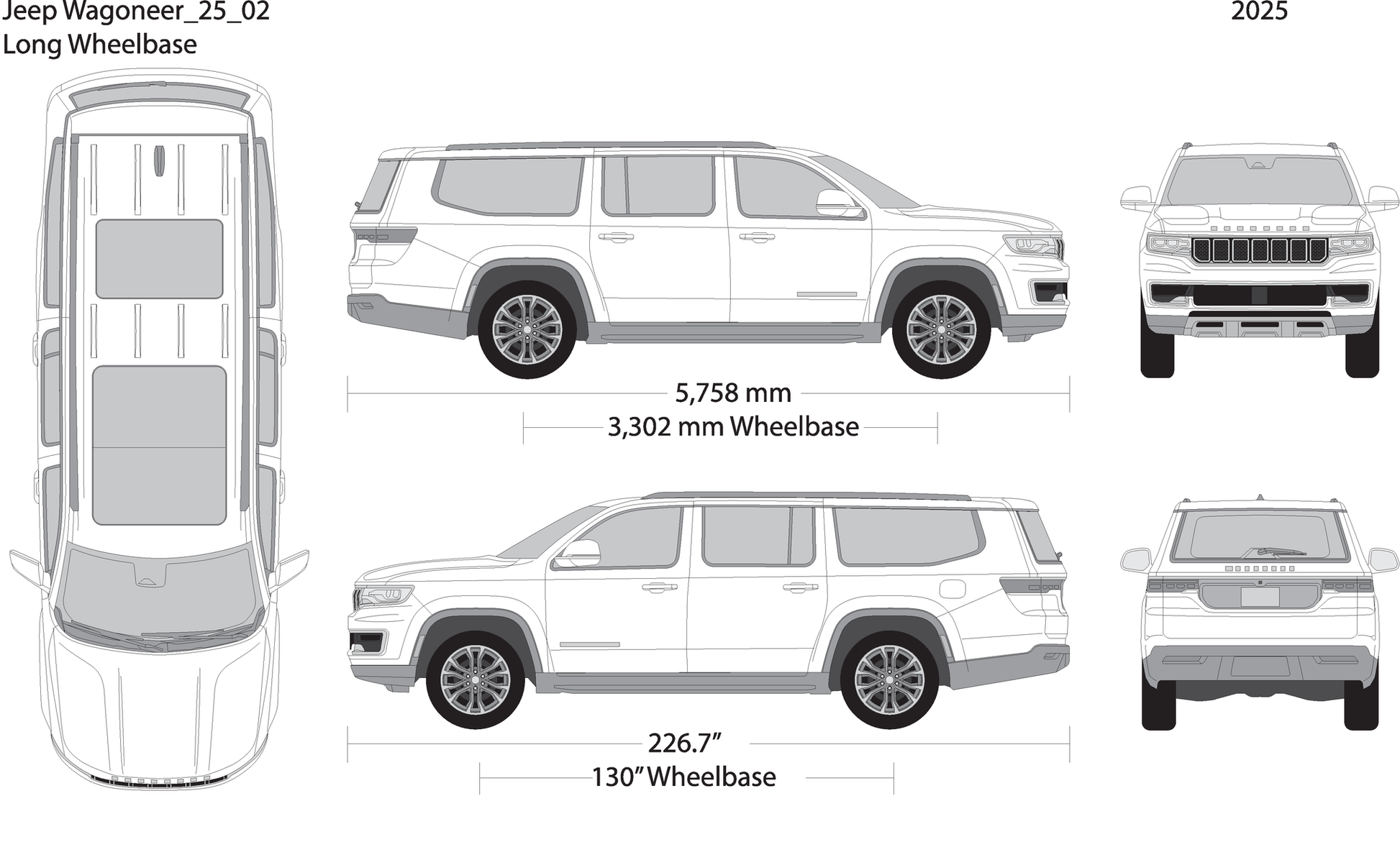 2025 Jeep Wagoneer V02 Vehicle Wrap Template