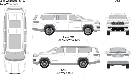 2025 Jeep Wagoneer V02 Vehicle Wrap Template