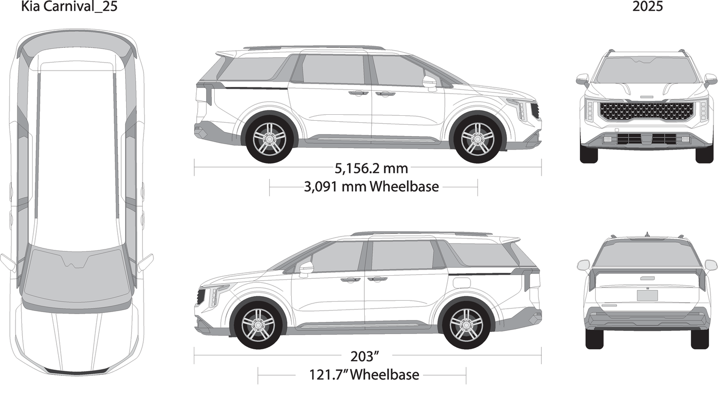 2025 Kia Carnival V25 Vehicle Wrap Template