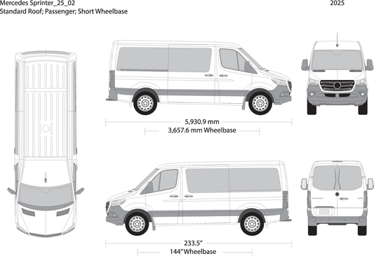 2025 Mercedes Sprinter V02 Vehicle Wrap Template