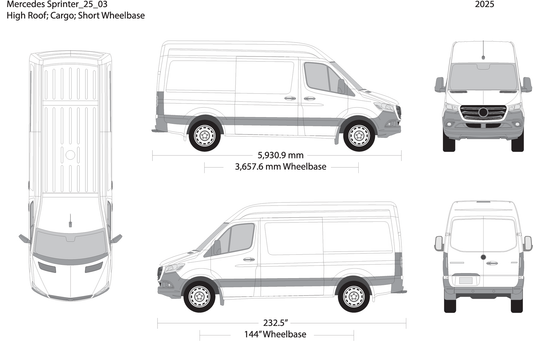 2025 Mercedes Sprinter V03 Vehicle Wrap Template