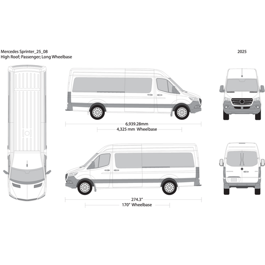 2025 Mercedes Sprinter V08 Vehicle Wrap Template