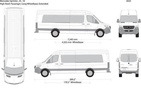 2025 Mercedes Sprinter V10 Vehicle Wrap Template