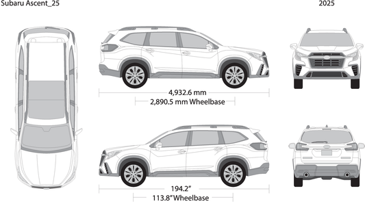 2025 Subaru Ascent V25 Vehicle Wrap Template