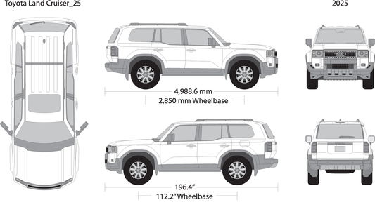 2025 Toyota Land Cruiser V25 Vehicle Wrap Template