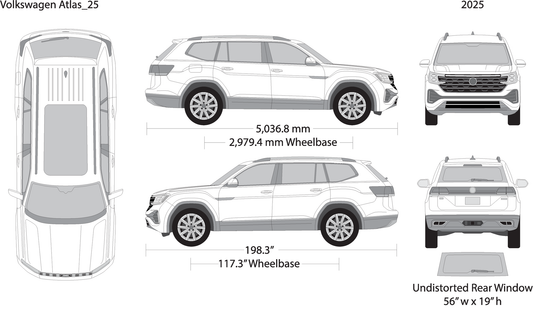 2025 Volkswagen Atlas V25 Vehicle Wrap Template
